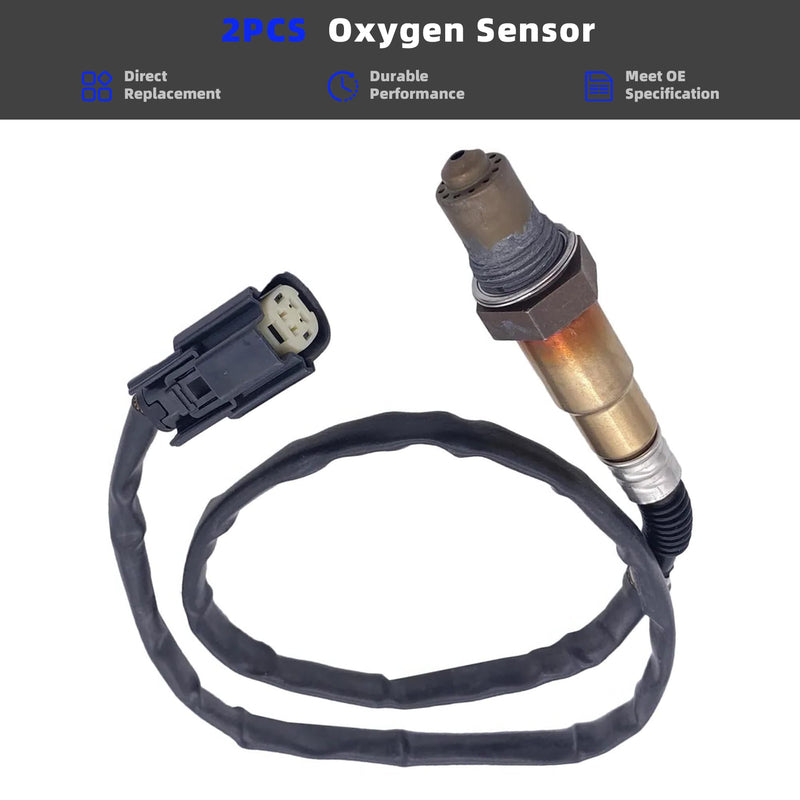 Generic 2PCS 234-5113 234-4575 Oxygen O2 Sensor Compatible with 2012-2014 Ford Focus Fusion 2015 Lincoln MKC Upstream & Downstream Oxygen Sensor Set