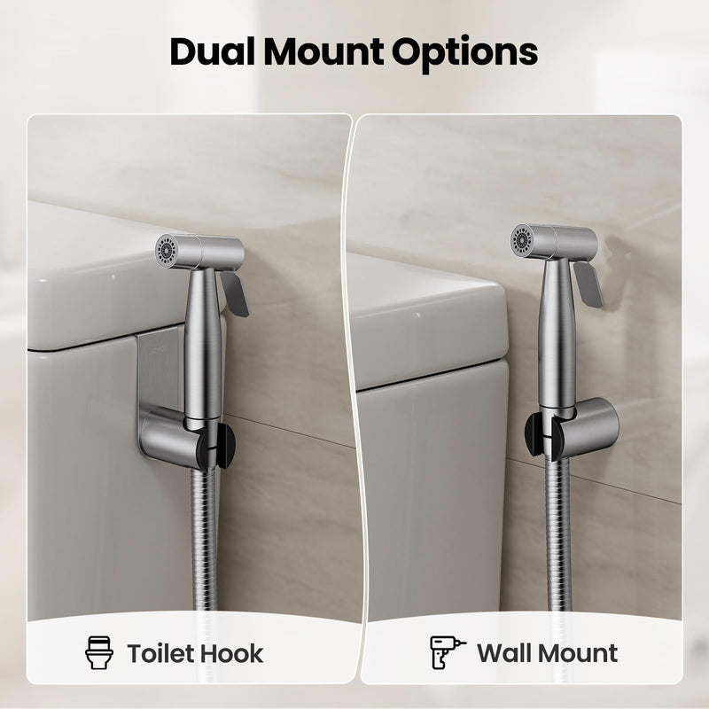 JOMOO Bidet Sprayer for Toilet, 304 Stainless Steel Handheld Bidet Sprayer for Toilet with 47" Bidet Hose, Adjustable Water Pressure Jet Spray for Toilet & Shattaf for Personal Hygiene, Cloth Diaper