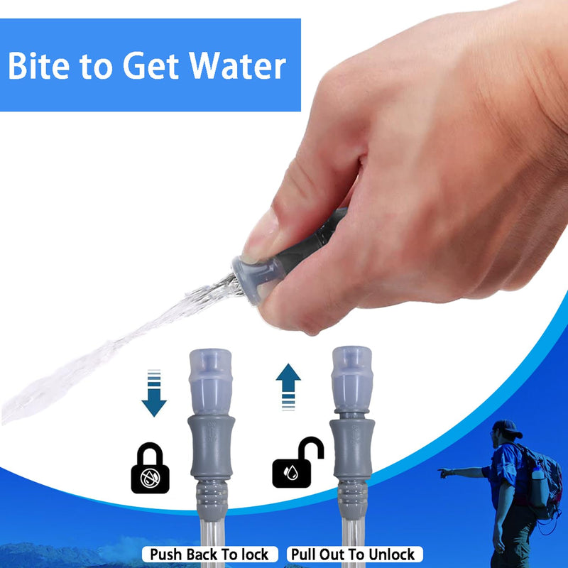 Hydration Bladder 1.5L-2L-3L,Leak Proof Water Reservoir, BPA Free Military Water Storage Bladder Bag Hydration Pack Replacement Easy Clean for Bicycling Hiking Camping Hunting Running 3L White