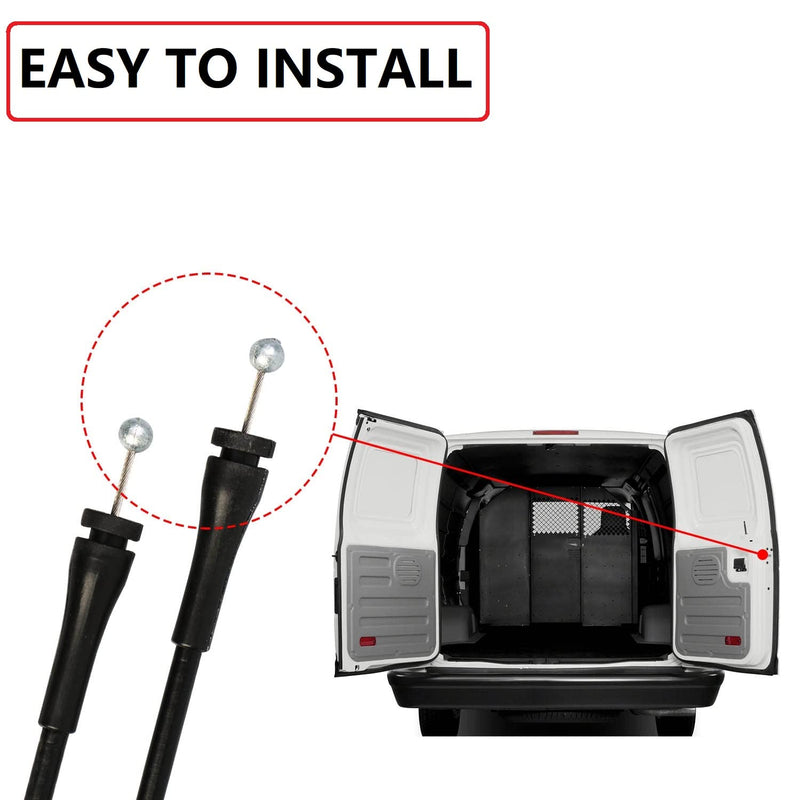 Door Latch Cable Rear Right Side Compatible with Ford E150 E250 E350 E450 E550 Econoline Van 1992-2014 Rear Cargo Door Latch Release Cable Replaces# 8C2Z15431A02C 924-351 E-Van Rear Right Door Cables