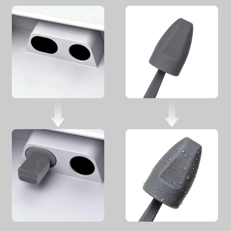 5pcs Dust-Proof Waterproof Cable Silicone Caps for Starlink Mini | Cable and Power Port Protective Covers Seal Plugs Accessories for Starlink Mini Antenna Ends & Router (Gray)