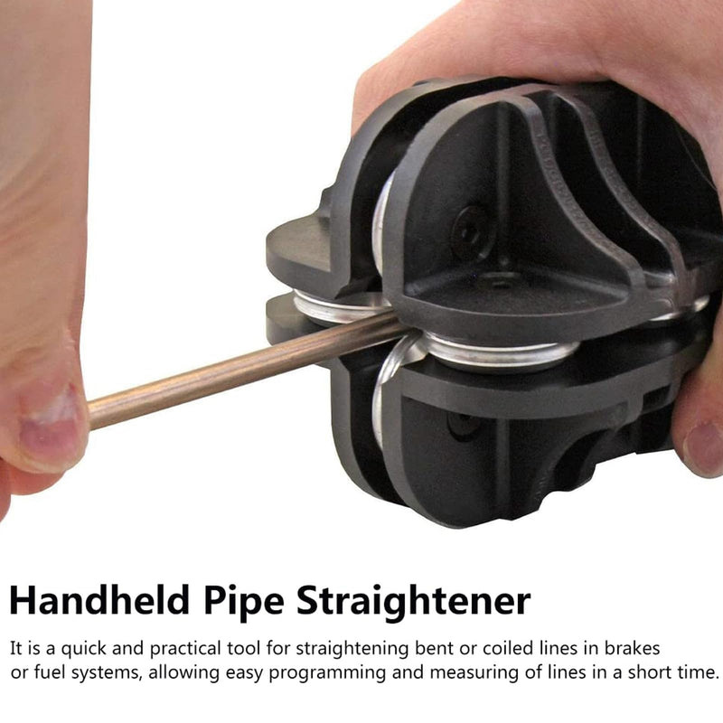 Handheld Tubing Straightener, 1/8in Brake Line Straightening Tool Labor saving Brake Line Straightener, Pipe Wire Handheld Tubing Straightener Fuel Line Tool for Copper Aluminum