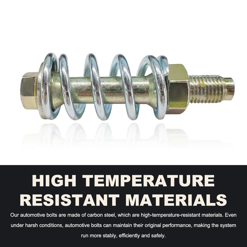 2 PCS Exhaust Bolt and Spring, Automotive Premium Grade Exhaust Spring Screw with Nut, Universal Exhaust Spring Bolt Suitable for Cars Trucks and SUVs, Car Accessories