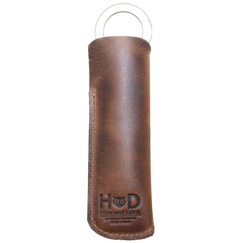 Hide & Drink, Rustic Comb Case (Comb NOT Included), Protector Holster, Stylish Sleeve, Personal Care, Barber Accessories, Full Grain Leather, Handmade, Bourbon Brown