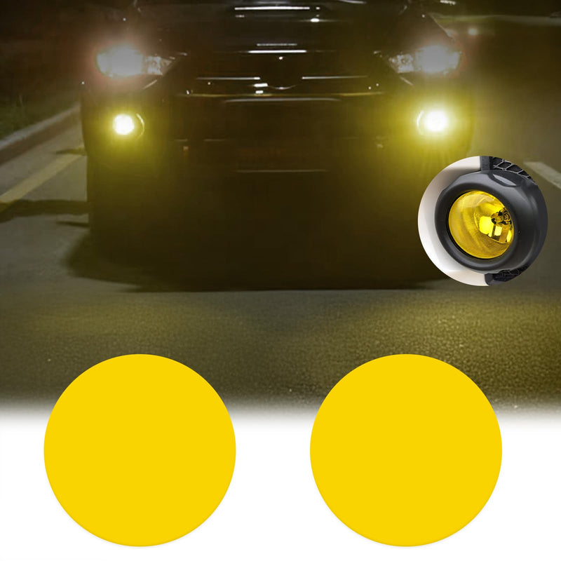 Car Front Fog Light Color-changing Film for 2014-2024 Toyota 4Runner Accessories TPU Tint Film Color Sticker - Yellow (4 PCS)