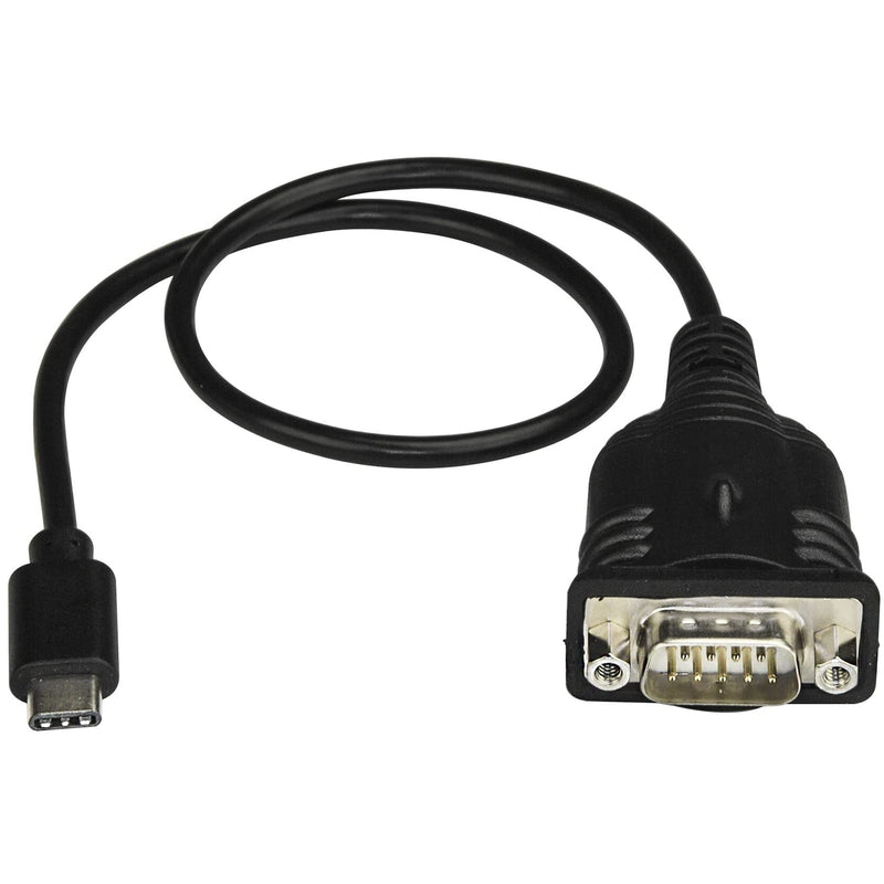 StarTech.com USB C to Serial Adapter Cable 16" (40cm) - USB Type C to RS232 (DB9) Converter Cable - USB-C Serial Cable for PLCs, Scanners, Printers - Male/Male - Windows/Mac/Linux (ICUSB232C) 1 Port RS 232
