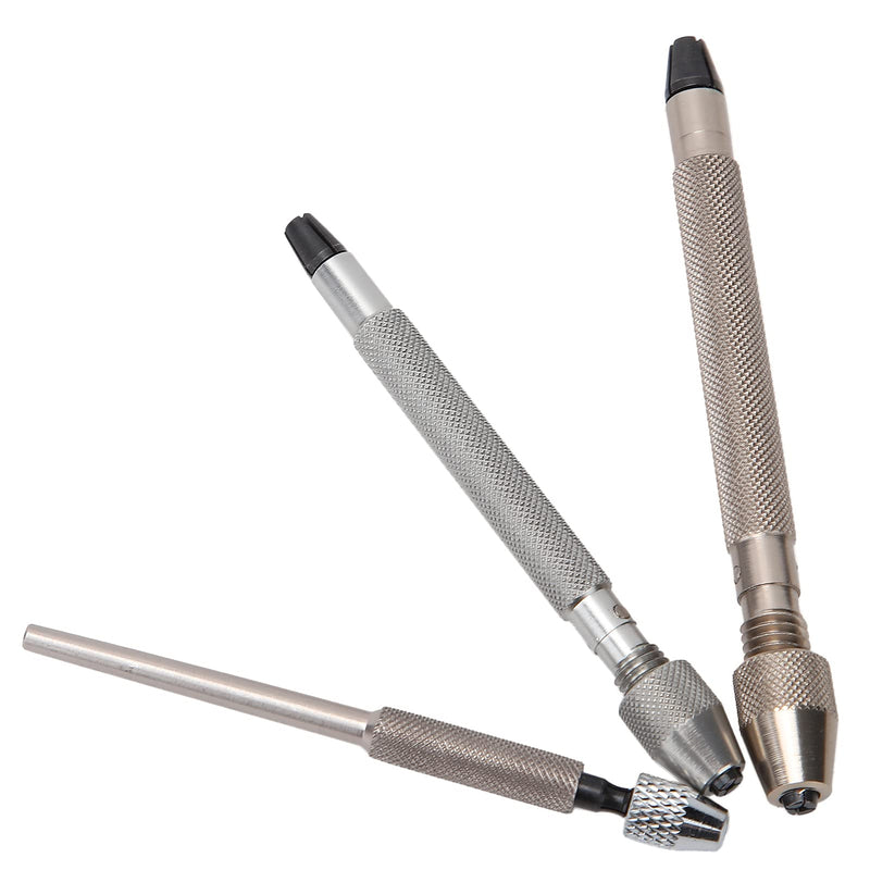 Watch Repair Tool, 3pcs Pin Vise Hand Drill Set Watches Hand Pin Vises Metal Hands Drill Watch Repairing Tool Accessory for Watchmakers Drilling Tool Model Making Precision Pin