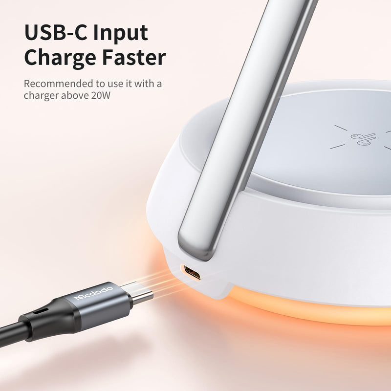 Mcdodo Wireless Charging Stand,3 in 1 Charging Station for Apple Devices 22.5W Max Charging Station for iPhone Multiple Devices for iPhone 15 14 13 12/AirPods 2 3 Pro/iWatch Ultra/8/7/SE/6/5/4/3/2 White