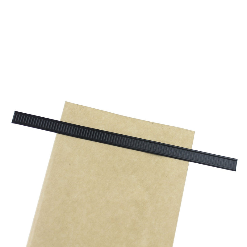 AwePackage Peel-and-Stick Tin Tie - 5-1/2 inch (Black, 500) Black