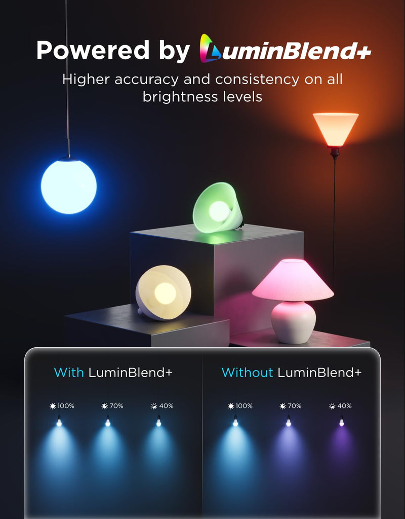 Govee 1600 Lumens Smart Light Bulbs, A21 LED Bulbs 100W Equivalent for Living Room, RGBWW Color Changing Light Bulbs Compatible with Matter, Alexa & SmartThings, CRI 90, E26 Base, 2.4GHz Only, 2-Pack