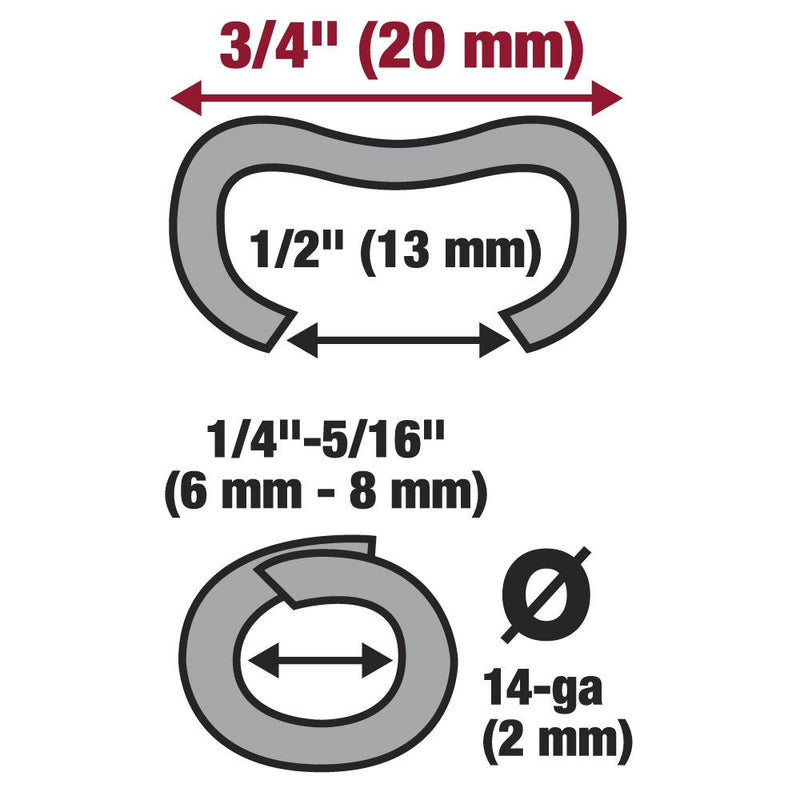 Malco HR2 Hog Rings, 1000-Pack