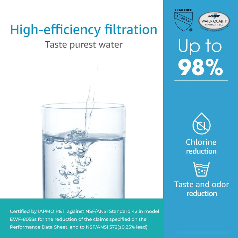 AQUA CREST AP517 Under Sink Water Filter, Replacement for Aqua-Pure® AP517, AP51711, AP510, AP517EA, NSF/ANSI 42 Certified, 6000 Gallons Extended Lifespan, More Pure Enjoyment, 1 Pack