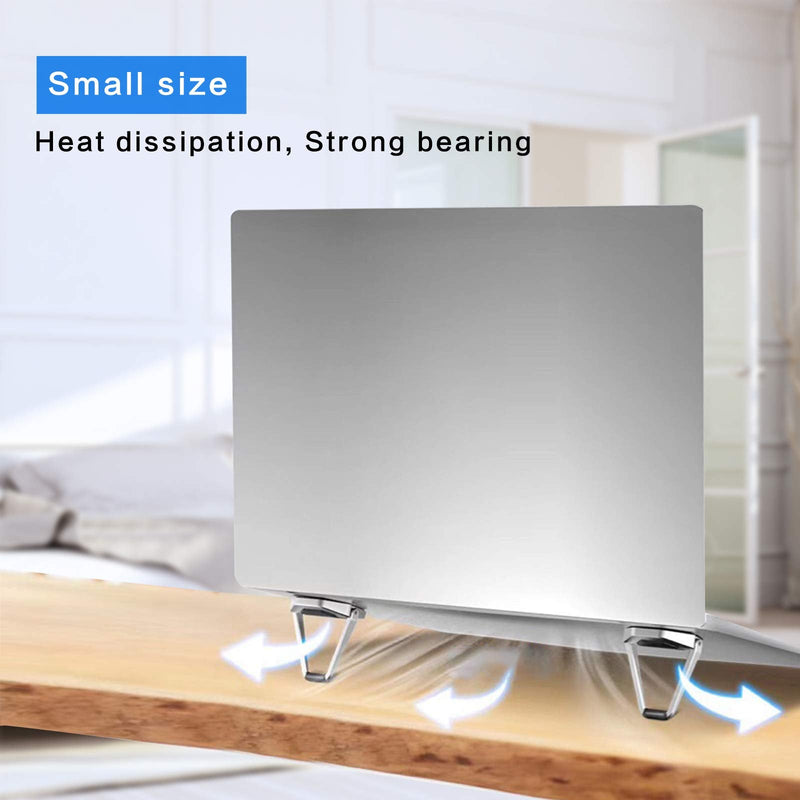 Zinc Alloy Portable Laptop Cooling Pad & Riser - Ergonomic Legs for 12-20 Inch Laptops (Silver, 4pcs) Silver-4