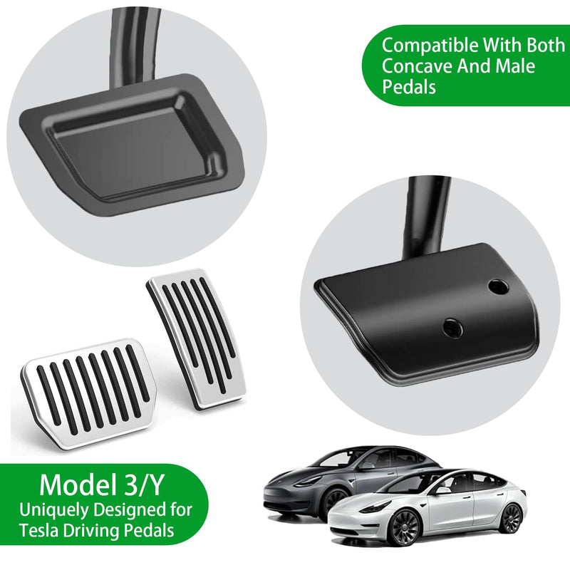 Topfit for Tesla Model Y Model 3 Performance Pedal Pads Cover Foot Aluminum Non-Slip Pedals Accessories 2017-2025 Upgrades