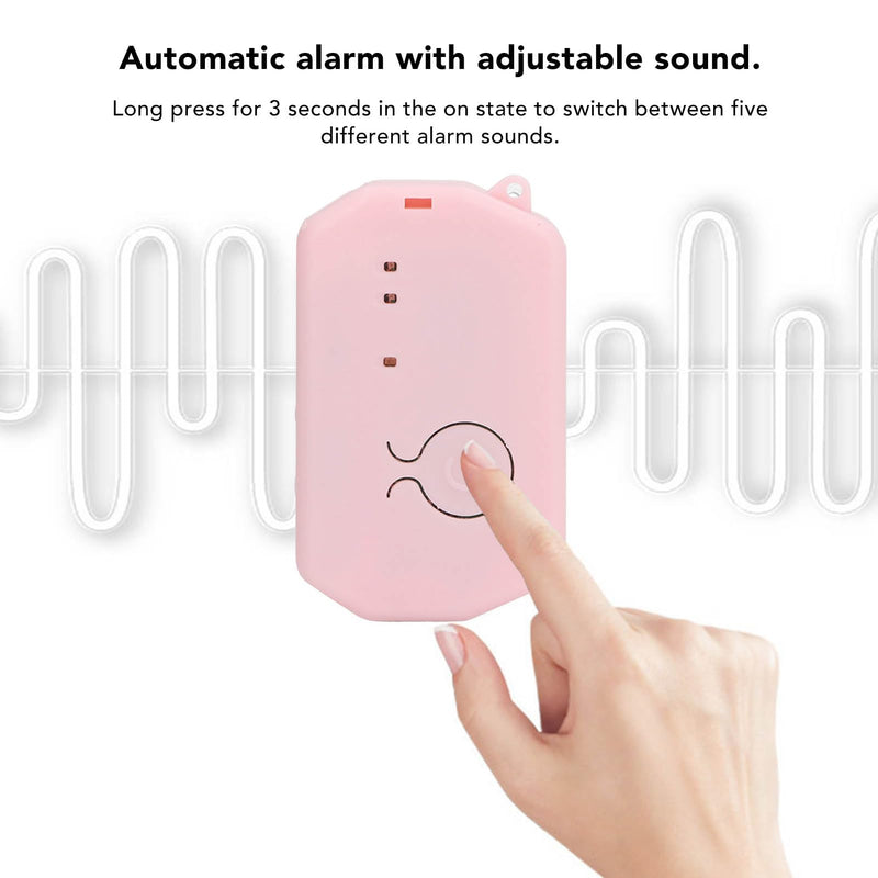Infusion Alarm, Rechargeable Infusion Reminder Intravenous Drip Warning Device with 5 Different Alarm Sounds USB Night Light for Monitoring Fluids Work (Pink)