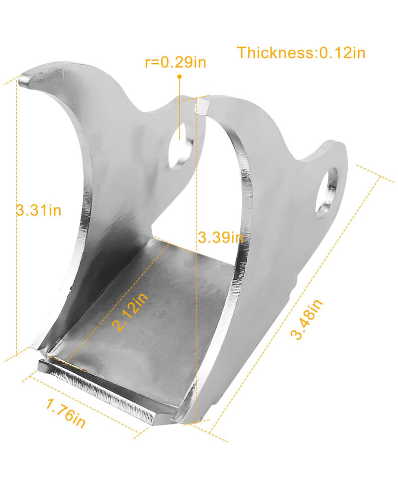 Rear Shock Mount Factory Bent Fits for GMC Sierra Chevy Silverado 1999-2006 Rust Prevention Upper Shock Mounting Bracket with Round Tube X-members