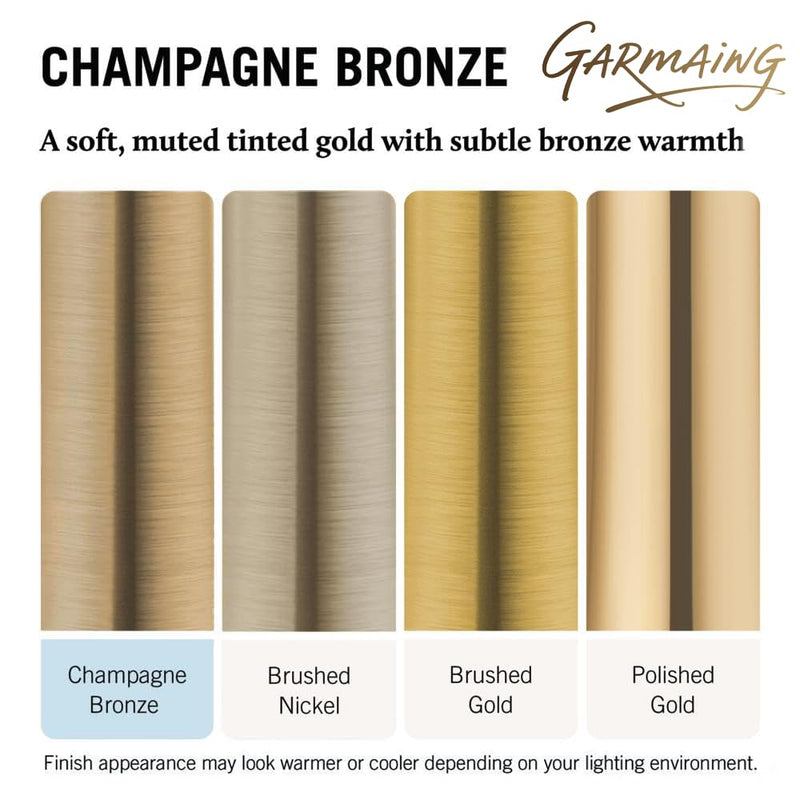 6 Inch Tile-in Champagne Bronze Shower Drain - Square Shower Floor Drain Kit Fit 2" or 3" Pipe - 304 Stainless Steel with Hair Carcher and ABS Flange - Compatible with Delta Champagne Bronze
