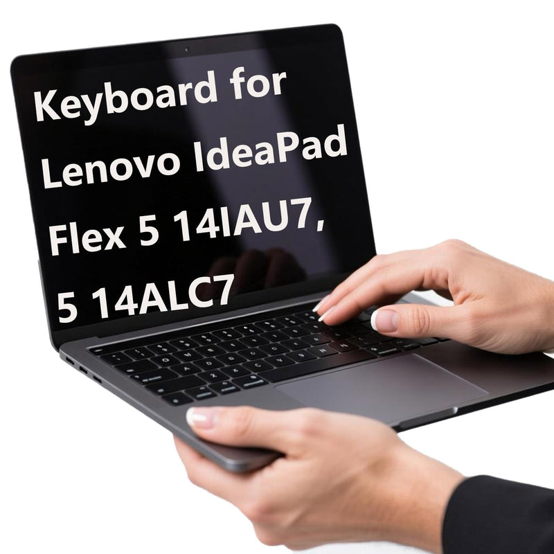 Replacement US Backlit Keyboard for Lenovo IdeaPad Flex 5 14IAU7 | for Ideapad Flex 5 14ALC7, Flex 5 14IRU8, Flex 5 14ABR8, Flex 7 14IAU7, Flex 7 14IRU8, Gray Plastic Keyboard
