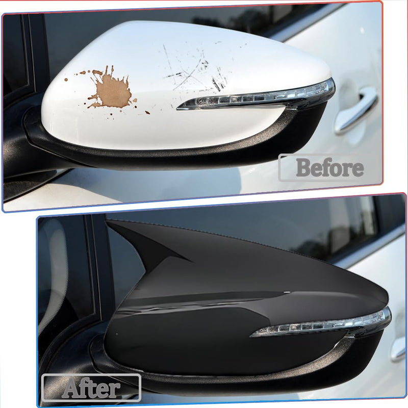 Rearview Mirror Cover,for KIA forte/K3/cerato 2014 2015 2016 2017 2018 Turn Signal housing,Sports Rear View Mirror Cover Accessories -Bright Black bright black For forte 2014-2018(With Turn Signal)