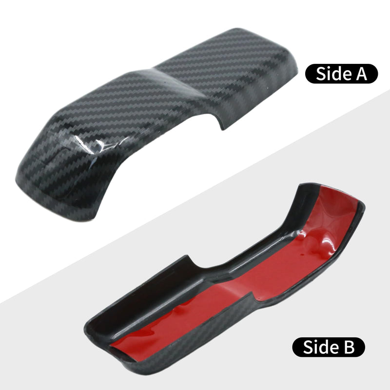 UOIENRT 2Pcs JL Engine Hood Hinge Cover, ABS Decoration Cover Stickers, Carbon Decoration Trim Cover Exterior Accessories Replacement for Jeep Wrangler Gladiator 2018-2024 Black