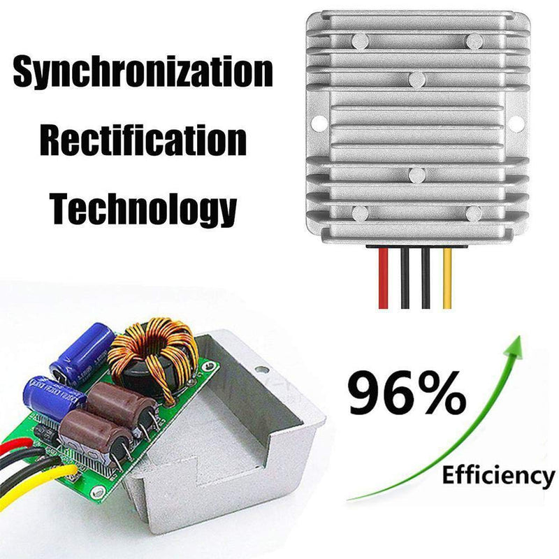 HOMELYLIFE 10A 120W Golf CART 24V 36V 48V to 12V Converter DC to DC Voltage Reducer Step Down Transformer Waterproof 24V/36V/48V to 12V 10A