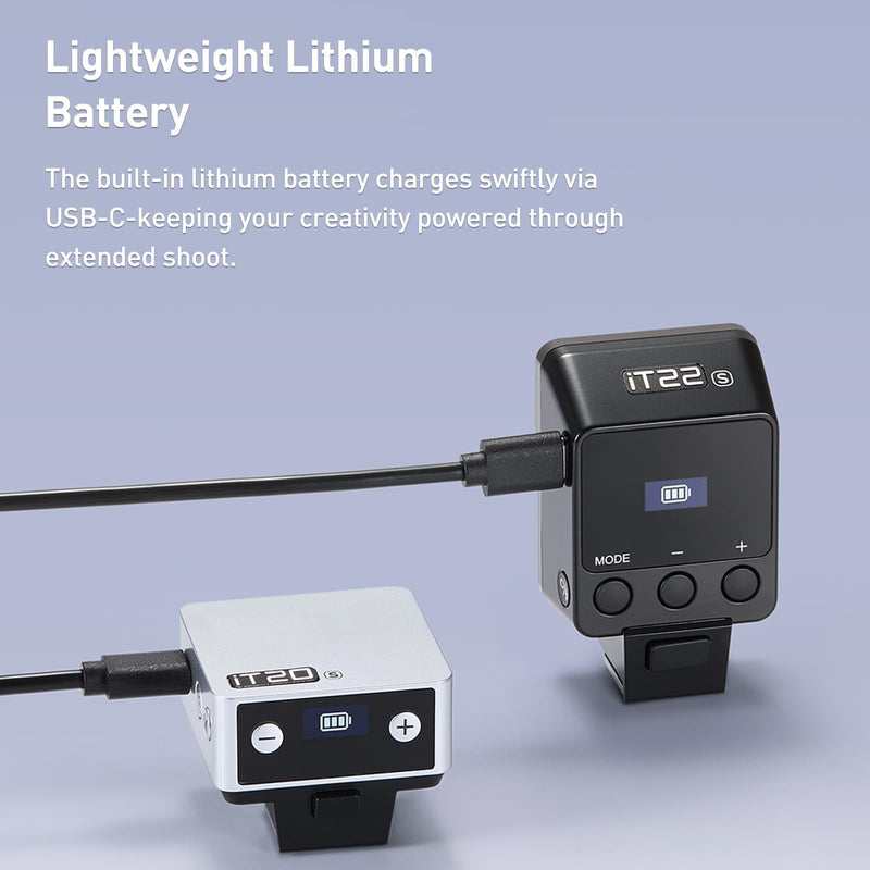 Godox iT20S iT20 S TTL Mini Camera Flash for Sony ZV-1 / ZV-E10 / ZV-1 II | 700+Flashes, 1.5s Recycling, 6 Levels (1/32-1/1 Power), USB-C Rechargeable 300mAh Battery, for Sony A7C A6400 A6000 (Silver) iT20 for Sony(Silver)
