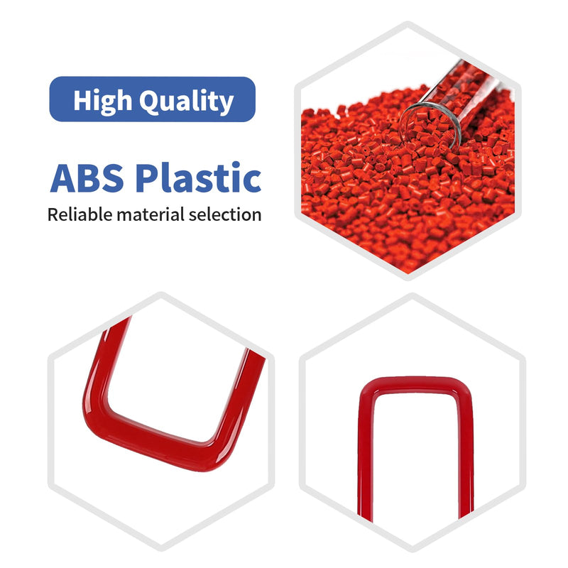 RT-TCZ for Jeep JL Hood Vents Cover Trim Red for Jeep Wrangler JL JLU Gladiator JT 2018-Present Red Exterior Accessories 7pcs