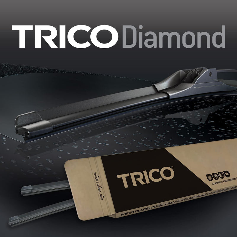 TRICO Diamond 22" + 22" Premium Automotive Replacement Windshield Wiper Blades (Set of 2), Passenger and Driver Side All-Weather Beam Wiper Blades for Select Vehicle Models 22" + 22" Pair Pack