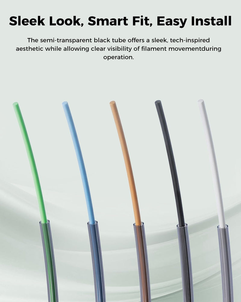 Creality PTFE Teflon Tube 4M, Upgrade Low-Resistance Star-Shaped Inner Channel Design Reduces Resistance by 30%, Support 260°C High Temperatures Printing, Precision Performance in Multicolor Printing