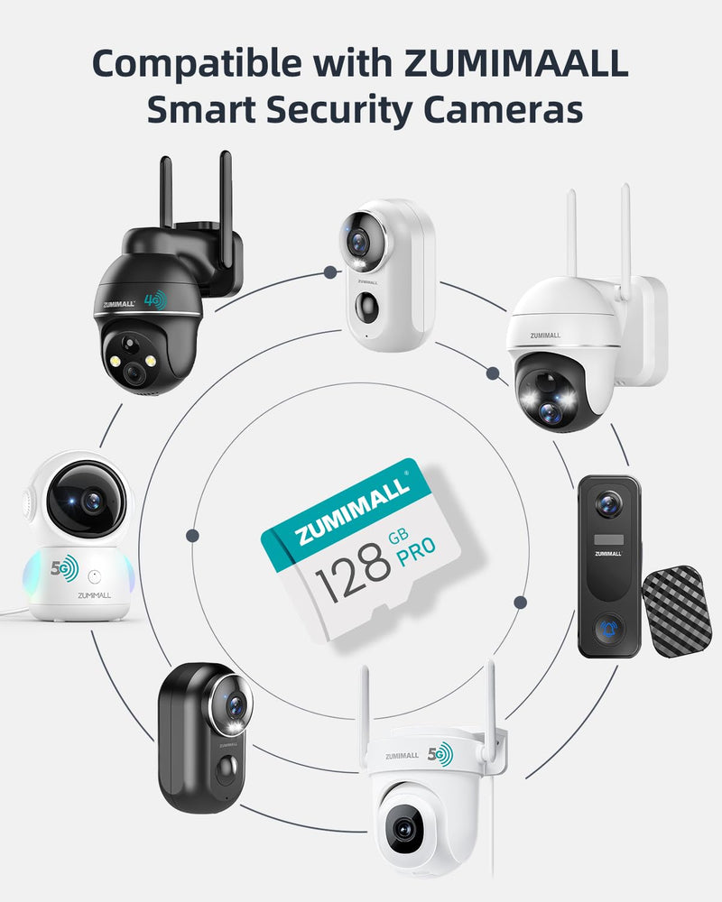 ZUMIMALL Solar Security Cameras Wireless Outdoor, 2K Outdoor Camera Wireless Solar Powered, 2.4G WiFi Battery Camera, 128GB SD Card for Security Cameras