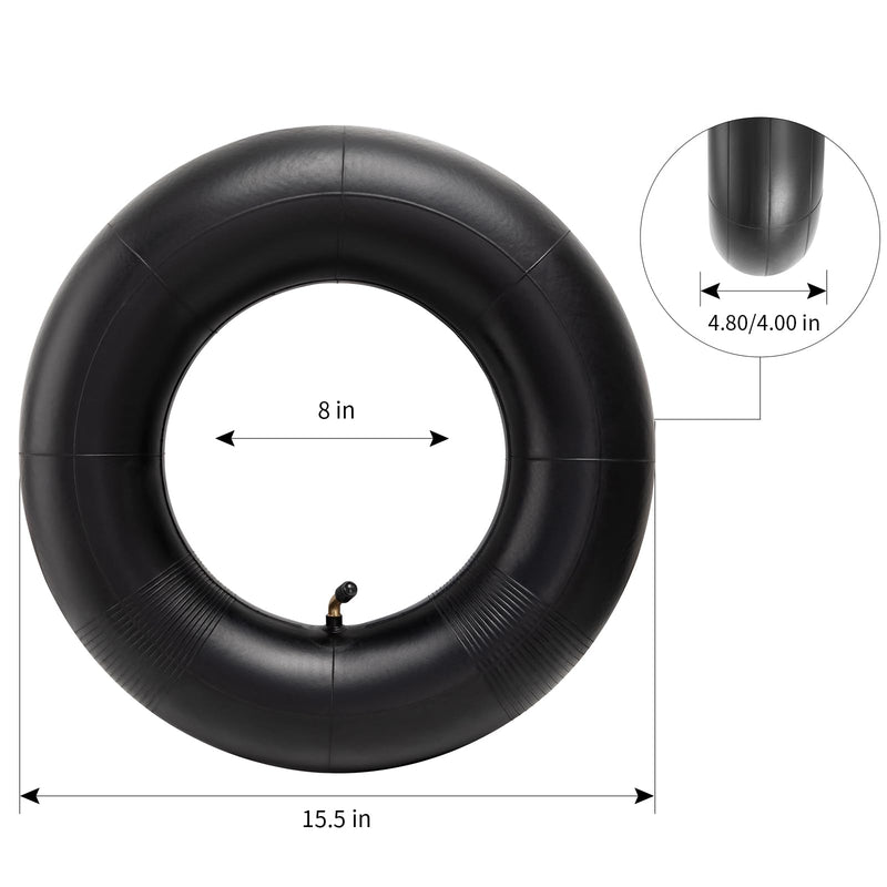 Heavy Duty 4.80-8/4.00-8 Inch Replacement Tire Inner Tube, 4.80/4.00-8 Innertube with TR87 Angled Valve for Wheelbarrows, Mowers, wagons and More for 4.80-8 4.00-8 480/400-8 Tires Pack of 2