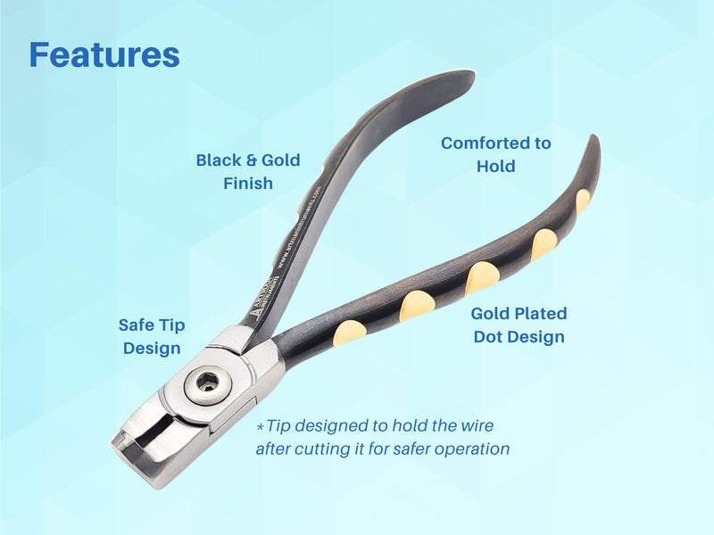 ARTMAN INSTRUMENTS Distal End Cutter with Tungsten Carbide Inserts, Premium Quality Surgical Tool with Safety Hold, Dental Orthodontic Wire Cutter