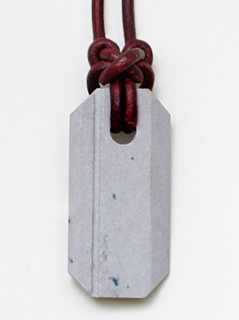 Wazoo Viking Whetstone Pendant, Knife Sharpener Necklace, Arkansas Novaculite on Leather Cord, Norse Inspired Knotwork, Made in the USA (Plain)