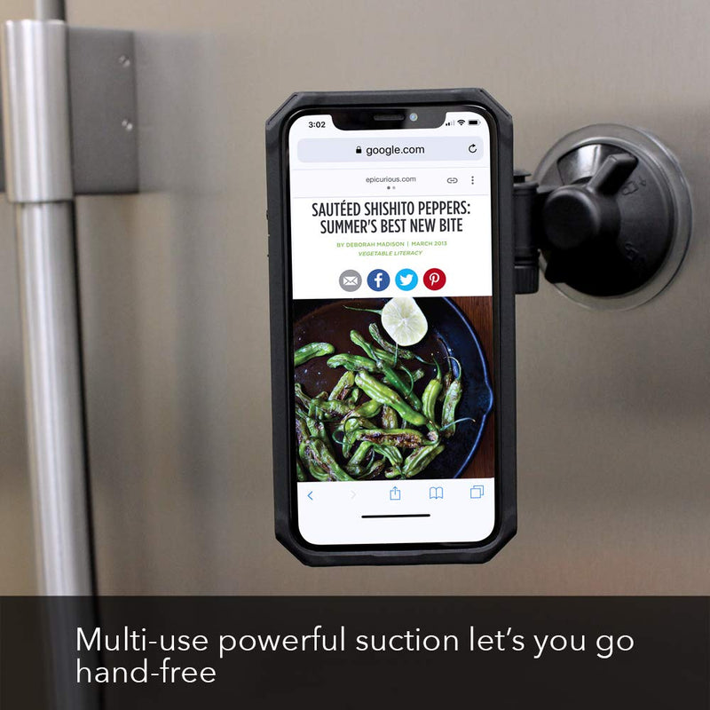 Rokform - Adjustable Windshield Phone Mount Secured by Strong Suction Cup Base, 210 Degrees of Tilt and 360 Degree of Rotation Phone Holder Compatible with ALL Rokform Twist Lock Cases | 210° of Tilt and 360° of Rotation, For Rokform Rugged or Crystal ...