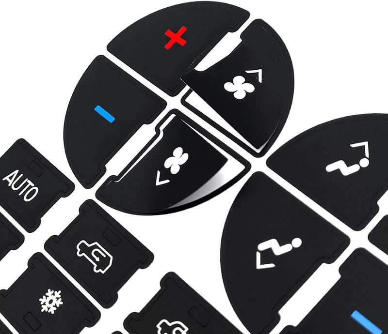 AC Dash Button Repair Kit -Compatible with Chevy, Best for Fixing Ruined Faded A/C Control Buttons - Decal Replacement Fits Select 07-14 GM Vehicles - Car SUV Van Truck Accessories