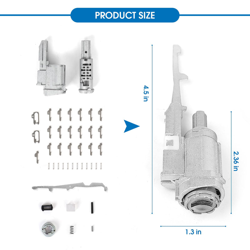 Ignition Switch Lock Cylinder Disassembled Barrel Lock, Repair Kit Tumbler W/O Keys for Honda CRV CR-V Civic Element Odyssey Pilot Acura 2002-2015 06351-TE0-A11