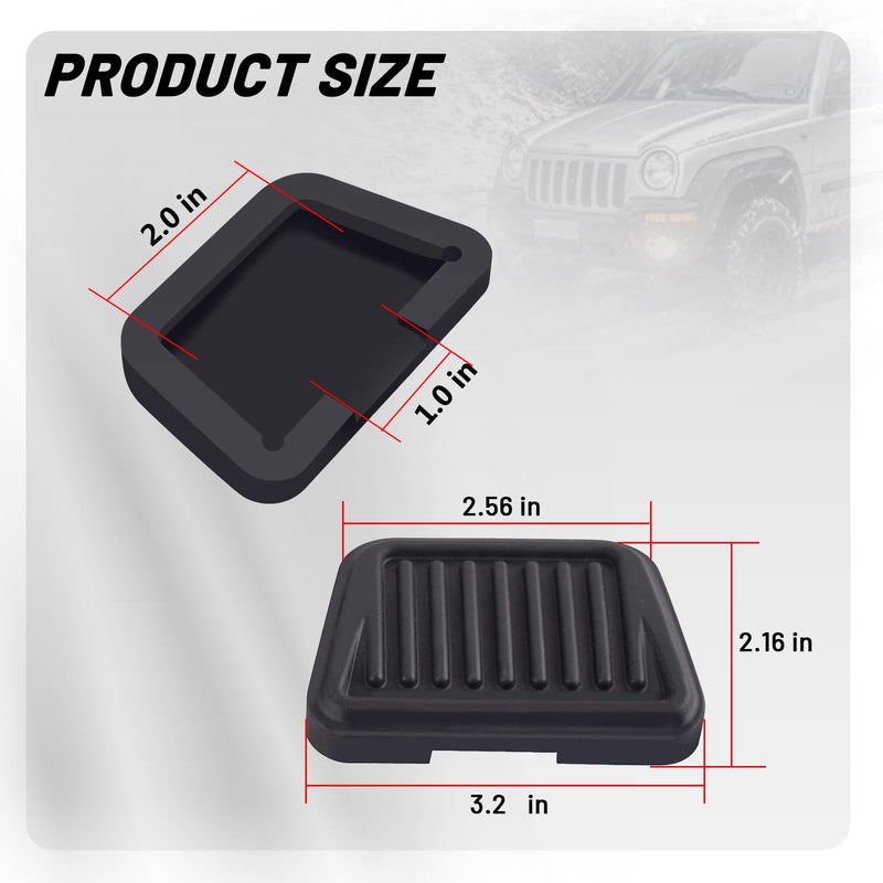52009562 Clutch/Brake Pedal Pads Compatible with 07-11 Dodge Nitro 6 Cyl 3.7L,97-01 Dodge Ram 1500,97-02 Dodge Ram 2500/3500 10 Cyl,97 Jeep Wrangler TJ,08-12 Jeep Liberty KK,02-07 Jeep Liberty KJ
