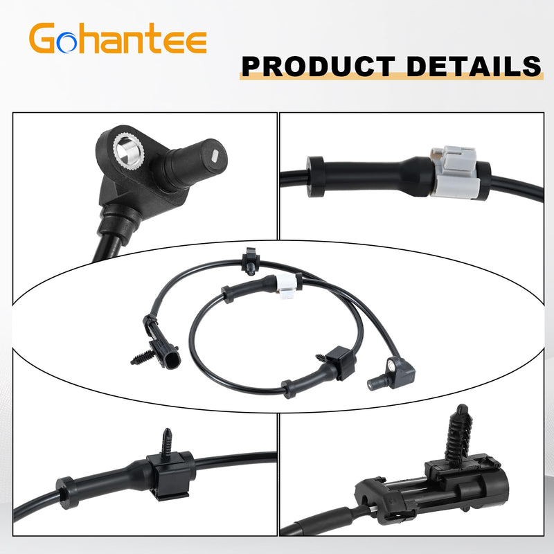 ABS Wheel Speed Sensor Front Left Right Compatible with 2000 2001 2002 2003 2004 2005 2006 Chevy Silverado Avalanche Suburban Express Tahoe GMC Sierra Yukon XL Savana Cadillac Escalade 15037208 ALS482