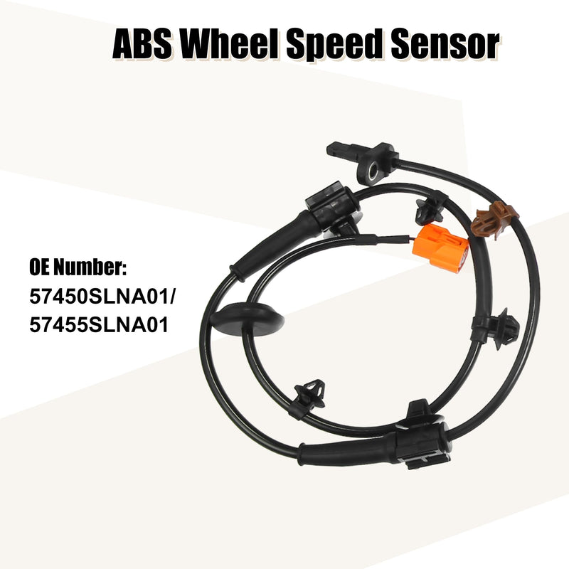  [AUSTRALIA] - uxcell 2pcs Front Left Right ABS Sensor Wheel Speed Sensor No.57450SLNA01/57455SLNA01 for Honda Fit 2007-2008 L4 1.5L