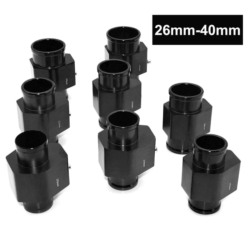 Temperature Gauge Radiator Sensor Adapter with Hose Clamps for Water Temp Joint Pipe (26mm) 26 mm