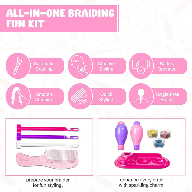 910 Hair Styling Styler Tools Hairdressing Decoration, Automatic Braiding Machine, Three-Twist Braid DIY, Fast Twist Hair Braiding Kit