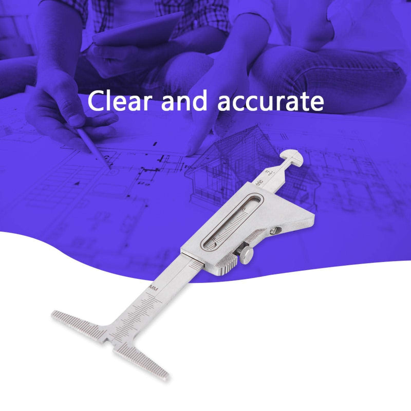 Hi Lo Welding Gauge Inch Gage, Stainless Steel Test Ulnar Welder Inspection Pitch Gauge for Welding Measurement Tools