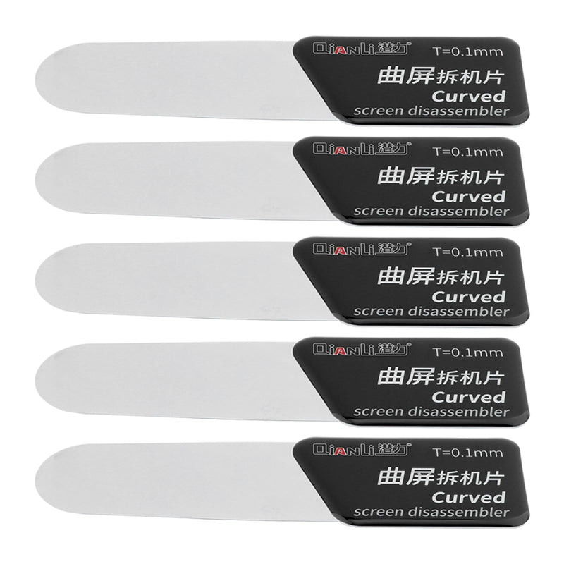 5Pcs Screen Disassembler Pry Tool, Ultra-Thin Stainless Steel Spudger Opening Blade, Professional Mobile Phone & LCD Casing Repair Tool Kit, for Curved LCD Casing, Smartphone, Tablet 5pcs