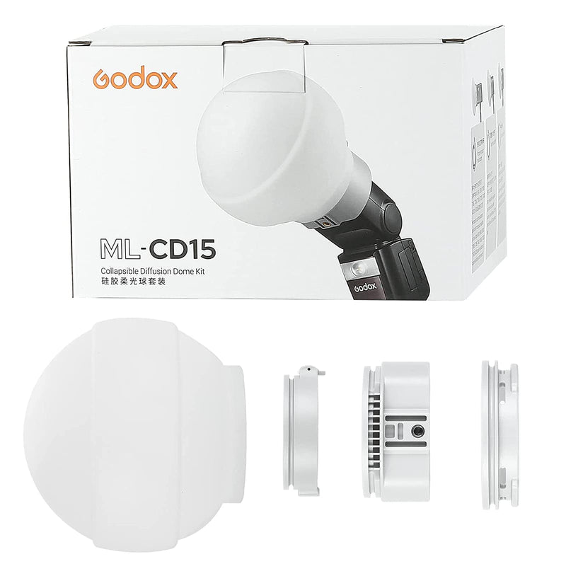 Godox ML-CD15 Camera Flash Diffusion Dome for Godox V1 V860III V860II V850II TT685II TT600 TT560II TT520II TT660 ML30 ML30Bi ML60 ML60Bi AD100PRO AD200PRO AD300PRO AD400PRO