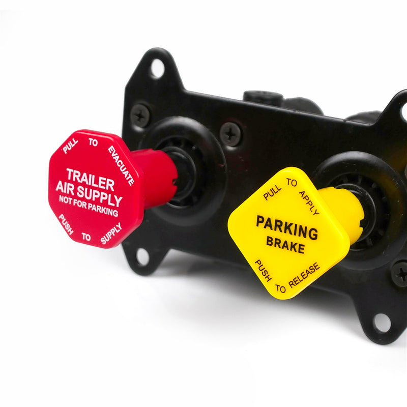 MV-3 Dash Control Brake Valve 800257 Trailer Parking Brake Valve w/3/8in. quick connect 0.28" Mount Hole for Peterbilt Kenworth Volvo and Western Star International Semi Truck Accessories MV-3 Brake Valve