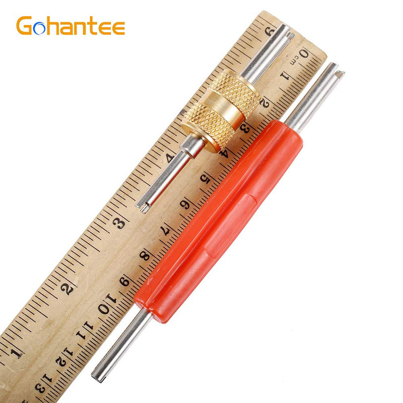 gohantee Air Conditioner Schrader Valve Stem Core Remover, Removal Tool for R134 R12 AC Car Air Conditioning Repair, Dual Head Tire Repair Tools