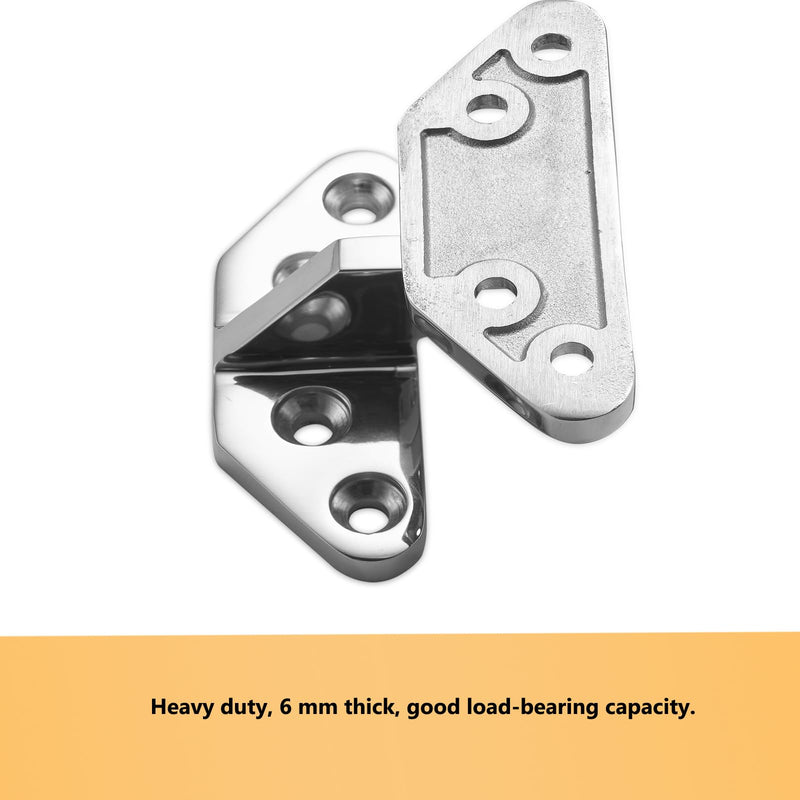 Heavy Duty Long Reach Hinge, Marine Boat Hatch Hinges 316 Stainless Steel, Sturdy Deck Cabinet Door Hinges with Screws (Pack of 2) 2.87 x 2.6"