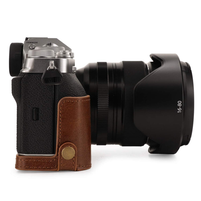 MegaGear MG1924 Ever Ready Genuine Leather Camera Half Case Compatible with Fujifilm X-T4 - Brown