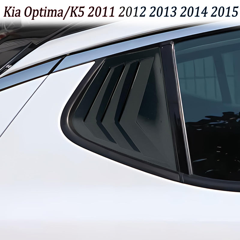 Window Louvers, for Kia Optima/K5 2011 2012 2013 2014 2015, Bright Black Side Rear Window Louvers Body Kit Accessories for Cars For kia Optima/K5 2011-2015