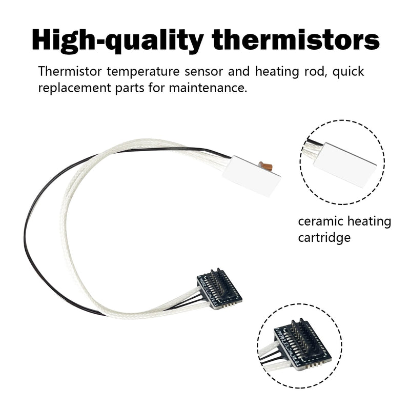 AD5X Hotend Heating Assembly Kit for Flashforge 3D Printer | Heating Kit with Thermistor/Heater Cartridge/Metal Clip, Heat-Resistant, Wear-Resistant Long-Lasting, Easy Quick-Change AD5X Heating Kit